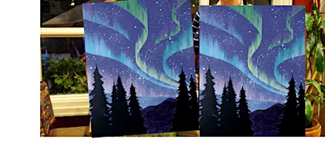 Northern Lights- Canvas bachelorette party - paint with Marian