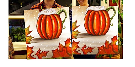 Pumpkin Spice Coffee- Canvas bachelorette party - paint with Marian