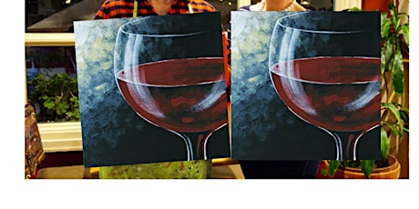 Red Wine- Canvas bachelorette party - paint with Marian