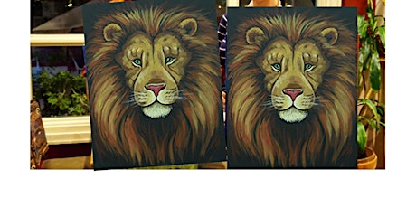 Regal Lion- Canvas bachelorette party - paint with Marian