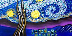 Image principale de Starry Eve- Canvas bachelorette party - paint with Marian