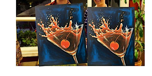 Splashing Cocktail- Canvas bachelorette party - paint with Marian primary image