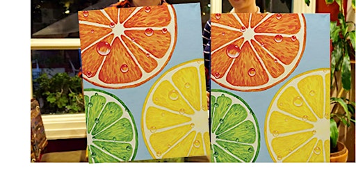 Imagem principal do evento Slices of Citrus- Canvas bachelorette party - paint with Marian