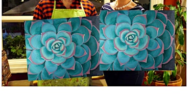 Succulent I- Canvas bachelorette party - paint with Marian primary image