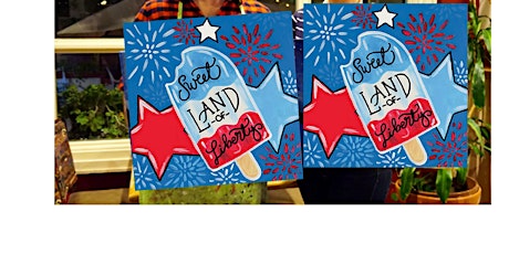 Sweet Liberty- Canvas bachelorette party - paint with Marian