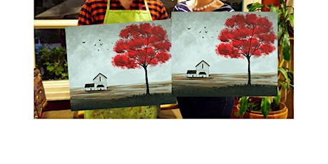 The Red Tree- Canvas bachelorette party - paint with Marian