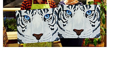 Primaire afbeelding van White Tiger- Canvas bachelorette party - paint with Marian