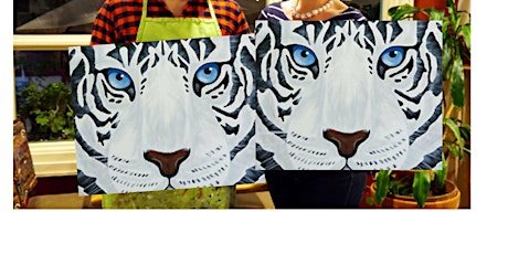 White Tiger- Canvas bachelorette party - paint with Marian