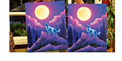 White Wolf- Canvas bachelorette party - paint with Marian primary image