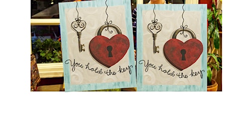 You Hold the Key- Canvas bachelorette party - paint with Marian