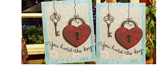 You Hold the Key- Canvas bachelorette party - paint with Marian primary image