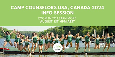 Image principale de Camp Counselors USA & Canada 2024 Info Session