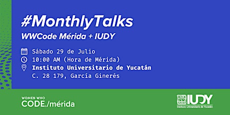 Monthly Talks - WWCode Merida primary image