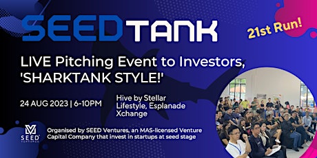 SEEDtank - SharkTank Style Startup Pitching Event (21st Edition) primary image