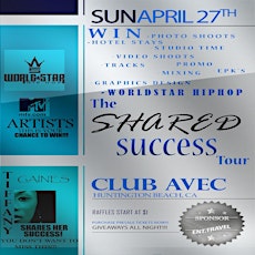 SHARED SUCCESS Tour $20,000 SERVICE,PRODUCT & CASH GIVEAWAY/DR DRE'S son CURTIS YOUNG's FASHION SHOW/LIVE CONCERT/HYDROVIC VIDEO SHOOT w CONFIRMED CELEBRITY GUESTS!! primary image