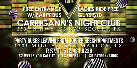 BOBCAT PARTY BUS 18+ COLLEGE NIGHT CLUB  primary image