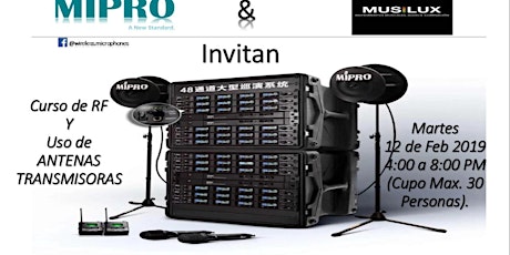 Imagen principal de MIPRO Cursos RF y Uso de Antenas Transmisoras, Musilux, Tepic