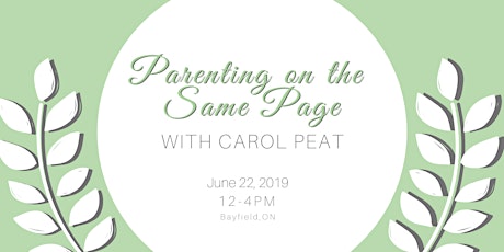 Parenting on the Same Page - taught by Carol Peat primary image