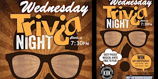 Primaire afbeelding van Khaos Brewcade & Kitchen Wednesday Trivia - Wednesdays @ 7:30 PM