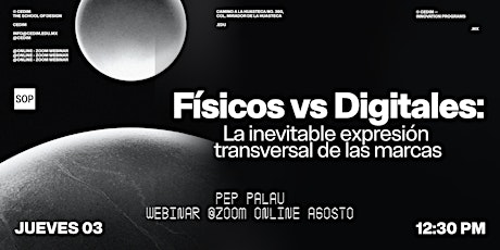 Imagem principal do evento Webinar | Físicos vs Digitales: Las expresiones de las marcas | Pep Palau