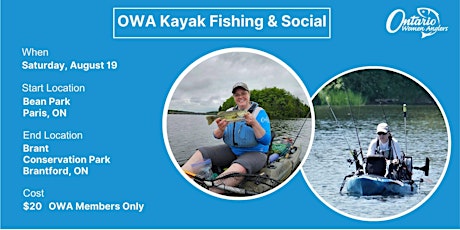 OWA Kayak Fishing and Social on the Grand River primary image