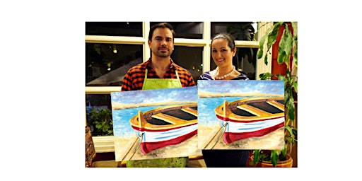 Imagen principal de Beached Boat-Glow in dark, 3D, Acrylic or Oil-Canvas Painting Class