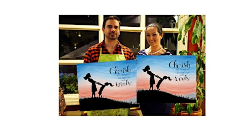 Cherish the Moment-Glow in dark, 3D, Acrylic or Oil-Canvas Painting Class primary image