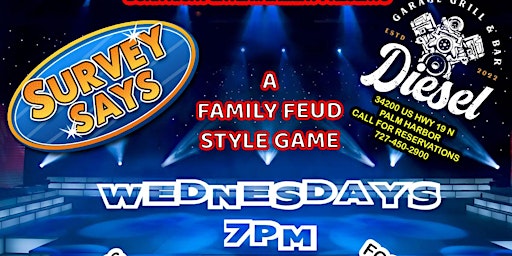 Image principale de Survey Says (Family Feud Style Game) @ Diesel Garage Grill & Bar