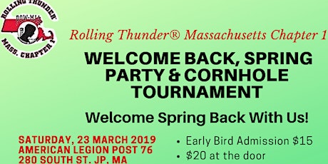 RTMA1 Welcome Spring Party and Cornhole Tournament