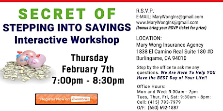 Secret of Savings Interactive Workshop primary image