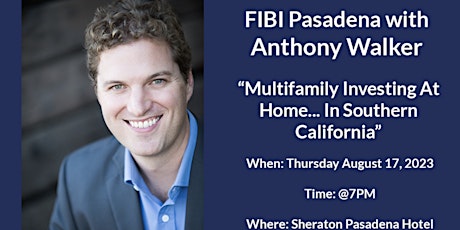 FIBI Pasadena - Multifamily Investing At Home... In Southern California wit primary image