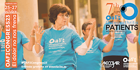 Imagen principal de #OAFICongress23 - 7th Osteoarthritis Patients World Congress