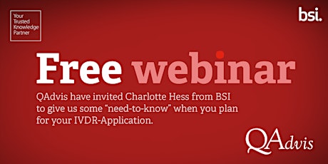 Imagem principal do evento Free Webinar_IVDR Application Process - what do you need to know?
