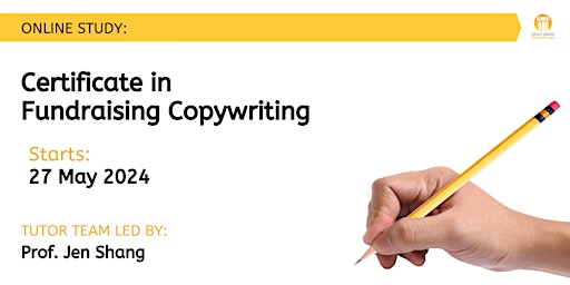 Certificate in Fundraising Copywriting (27th May  2024) *SOLD OUT*  primärbild