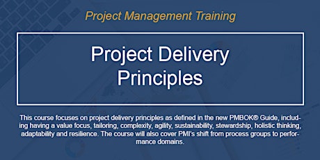 Project Delivery Principles [ONLINE]