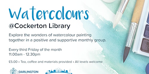 Imagen principal de Darlington Libraries: Adult Watercolour Painting @ Cockerton Library