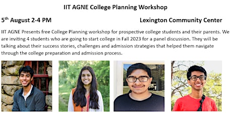 Image principale de IIT AGNE College Planning Workshop