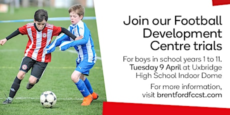 Brentford FC CST - Boys Football Development Centre Trials (School Years 1-11): Tuesday 9th April 2019 primary image