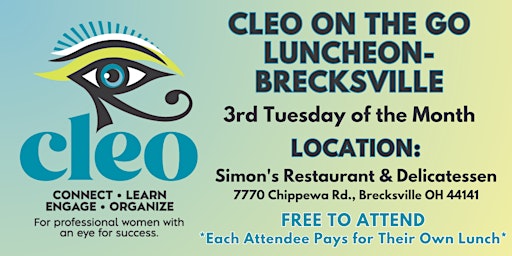 Image principale de CLEO on the Go Luncheons - Brecksville