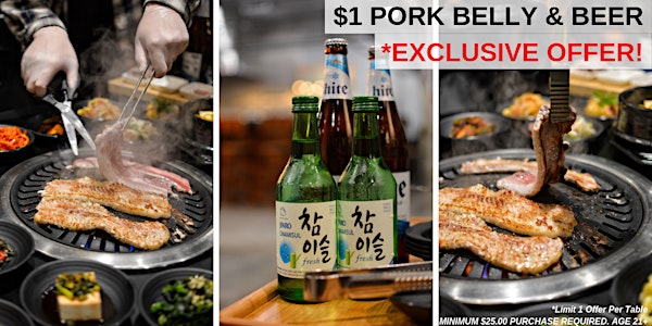 Lunar New Year Celebration - $1 Pork Belly & Beer! at PORKFOLIO KOREAN BBQ