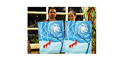 Imagen principal de Fox in the Forest-Glow in dark, 3D, Acrylic or Oil-Canvas Painting Class