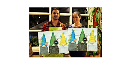 Immagine principale di Garden Gnomes-Glow in dark, 3D, Acrylic or Oil-Canvas Painting Class 