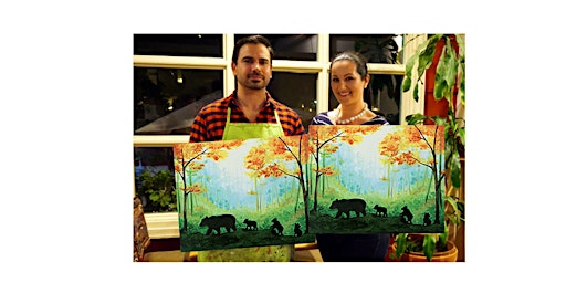 Mama Bear-Glow in dark, 3D, Acrylic or Oil-Canvas Painting Class primary image