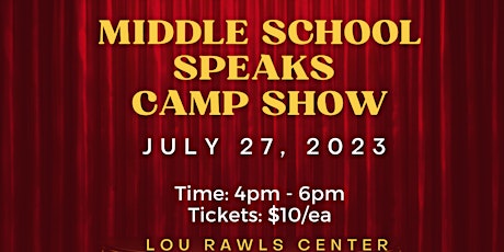 URGENT, Inc’s  End of Camp Middle School Camp Show primary image