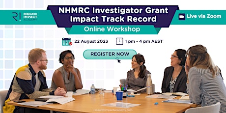 Primaire afbeelding van NHMRC Investigator Grant -  Impact Track Record Workshop | Online
