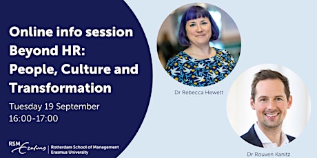 Online information session Beyond HR: People, Culture and Transformation primary image