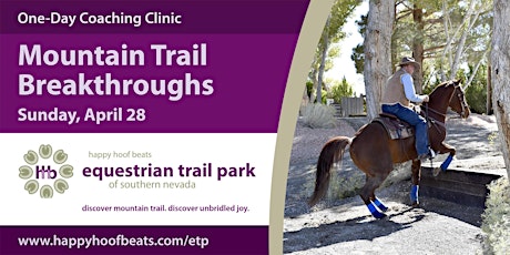 Mountian Trail Breakthroughs - One-Day Coaching Clinic with Barbara H. Callihan - [ HHB Equestrian Trail Park ] primary image