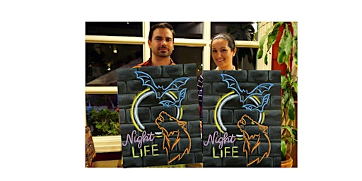 Imagem principal do evento Night Life-Glow in dark, 3D, Acrylic or Oil-Canvas Painting Class