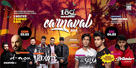 Imagem principal do evento Pacote Carnaval - 180 Ubatuba 