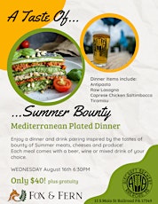 Taste of Summer-Mediterranean Plated Dinner primary image